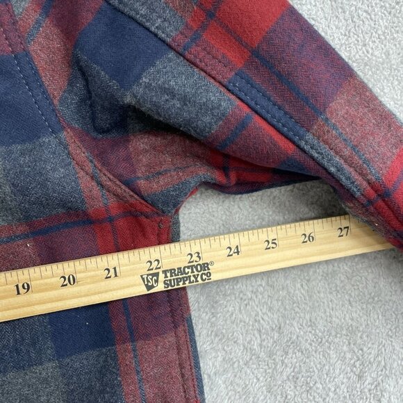 NEW Weatherproof Vintage Men's M Plaid Button-Down Shirt Jacket side pocket - Picture 5 of 11